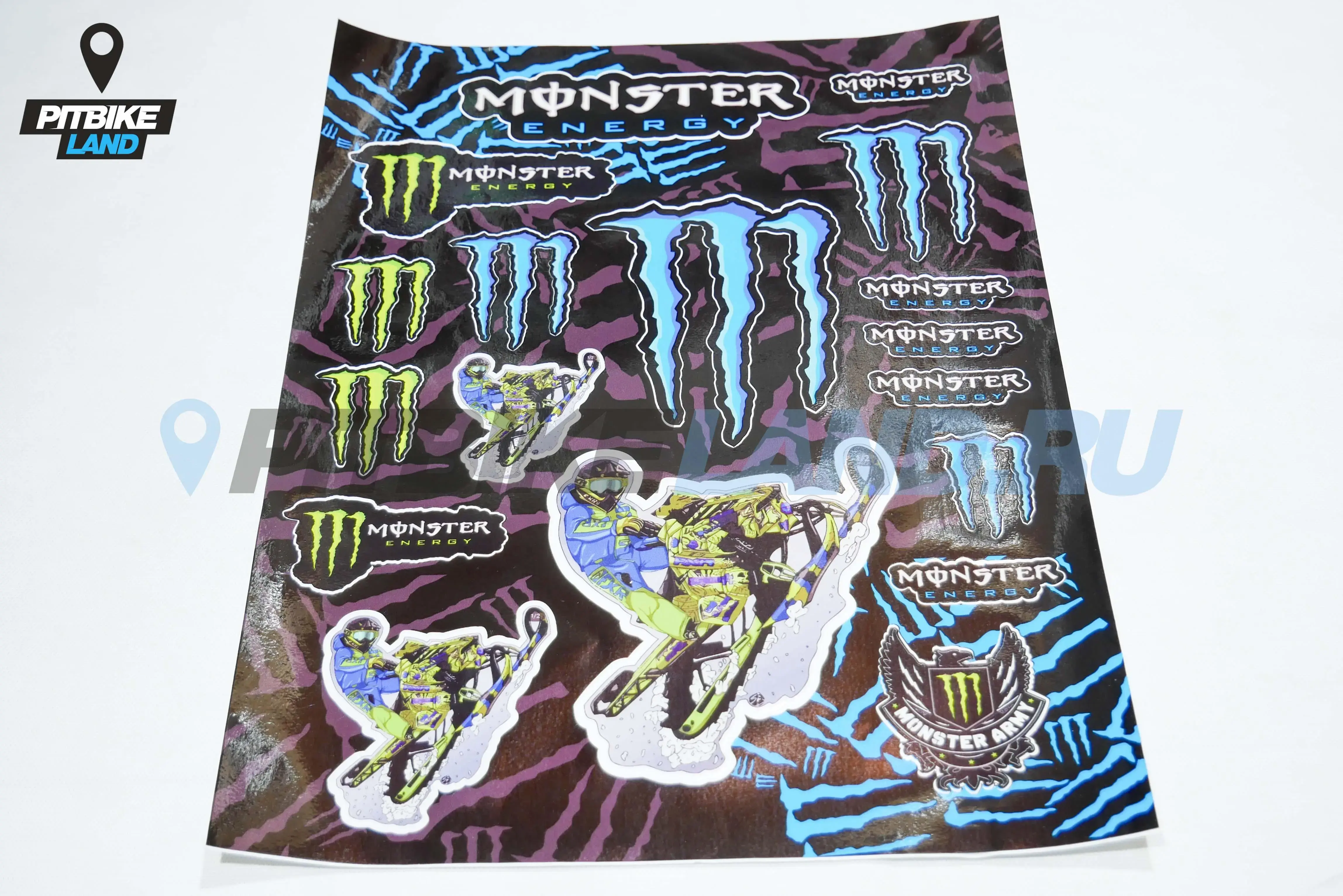 Наклейки Monster Energy Snowbike A3 винил #20