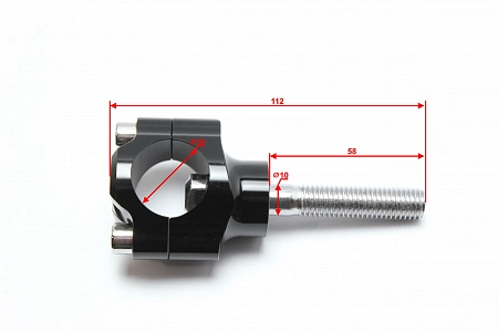 Крепление руля М10 (CNC, 28мм, черный) IGP Крепление руля М10 (CNC, 28мм, черный) IGP